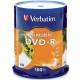 Verbatim Printable DVD-R 4.7GB 16x 100pk Spindle